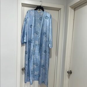Floral Blue Kimono Robe